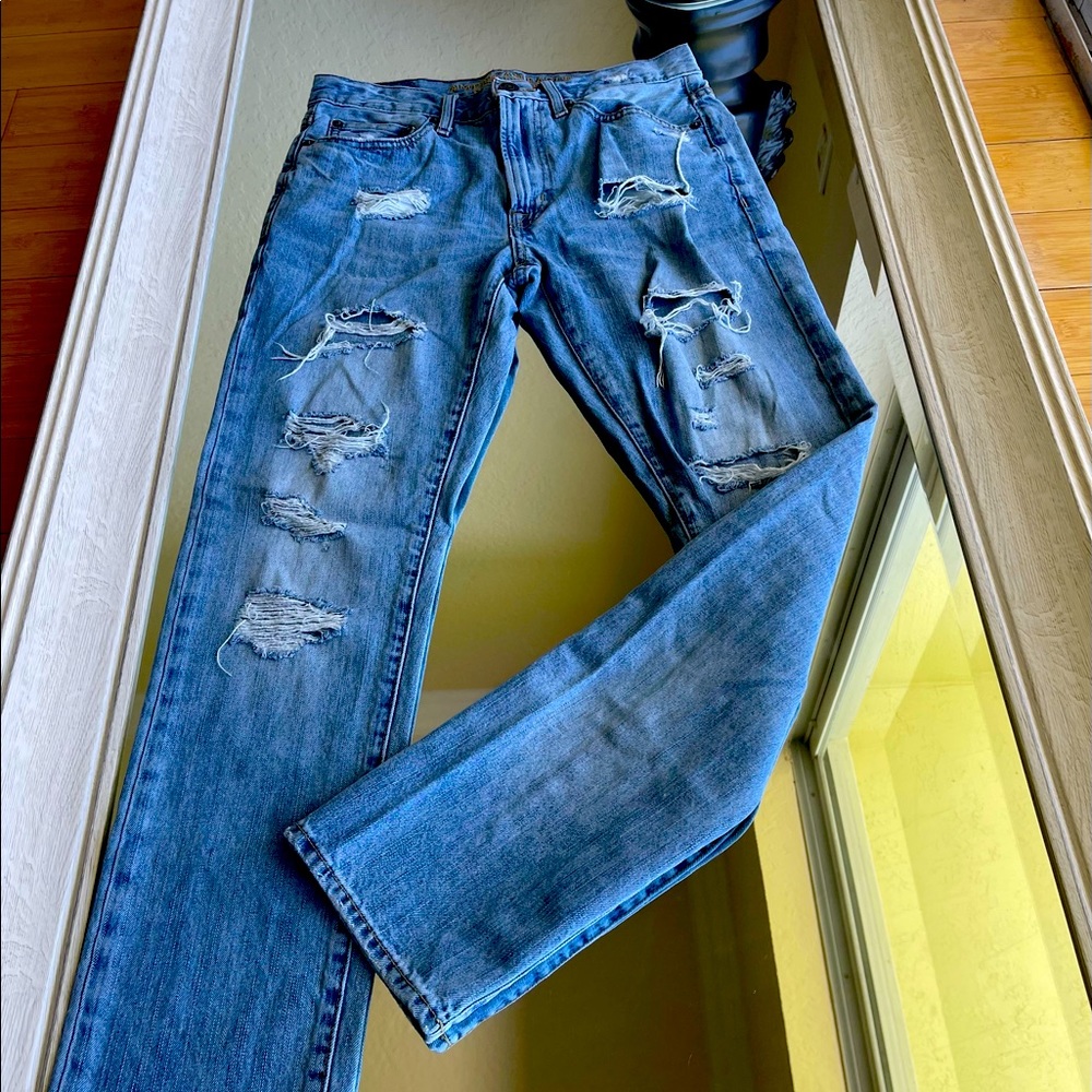 Super distressed AE jeans